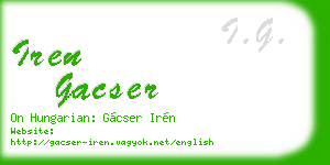 iren gacser business card