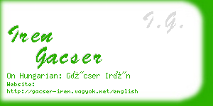 iren gacser business card